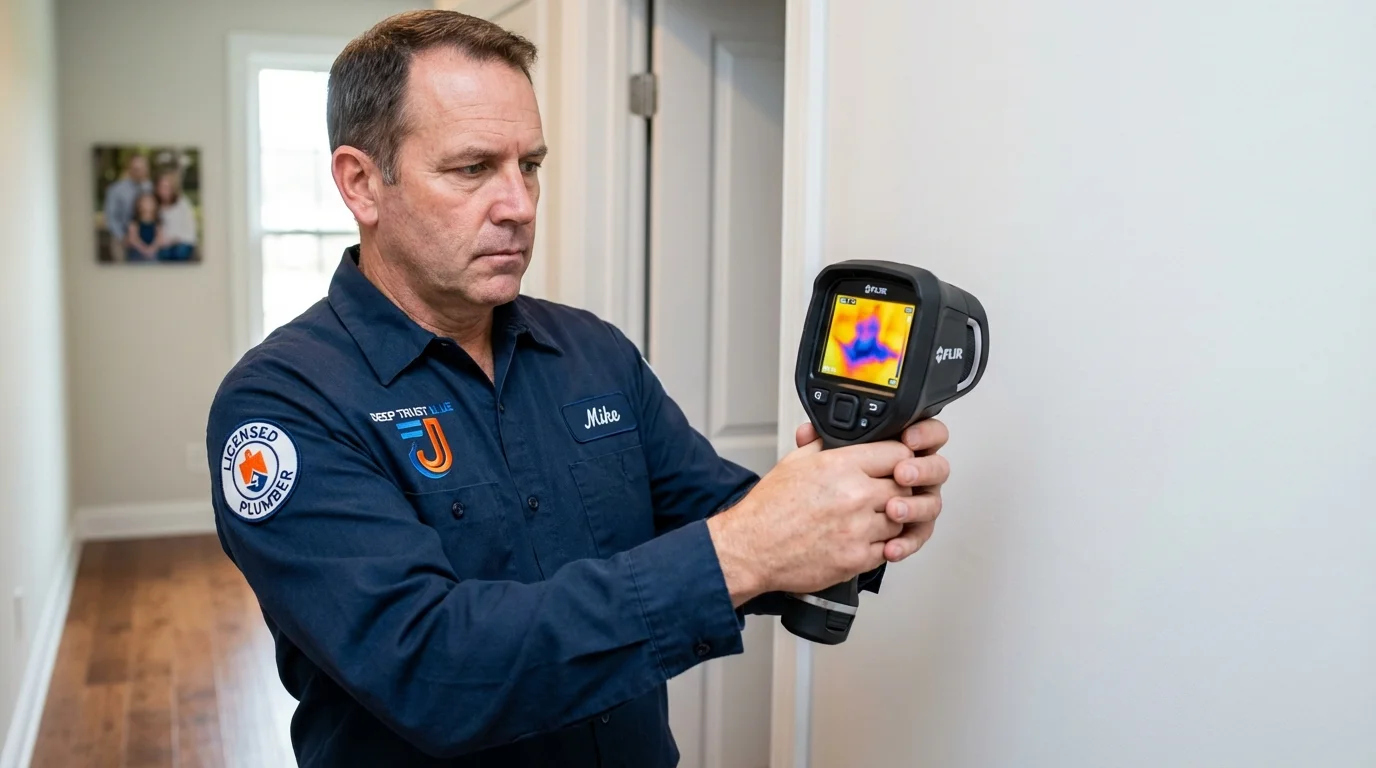 Thermal imaging leak detection by Johns Plumbing LLC in Maiden